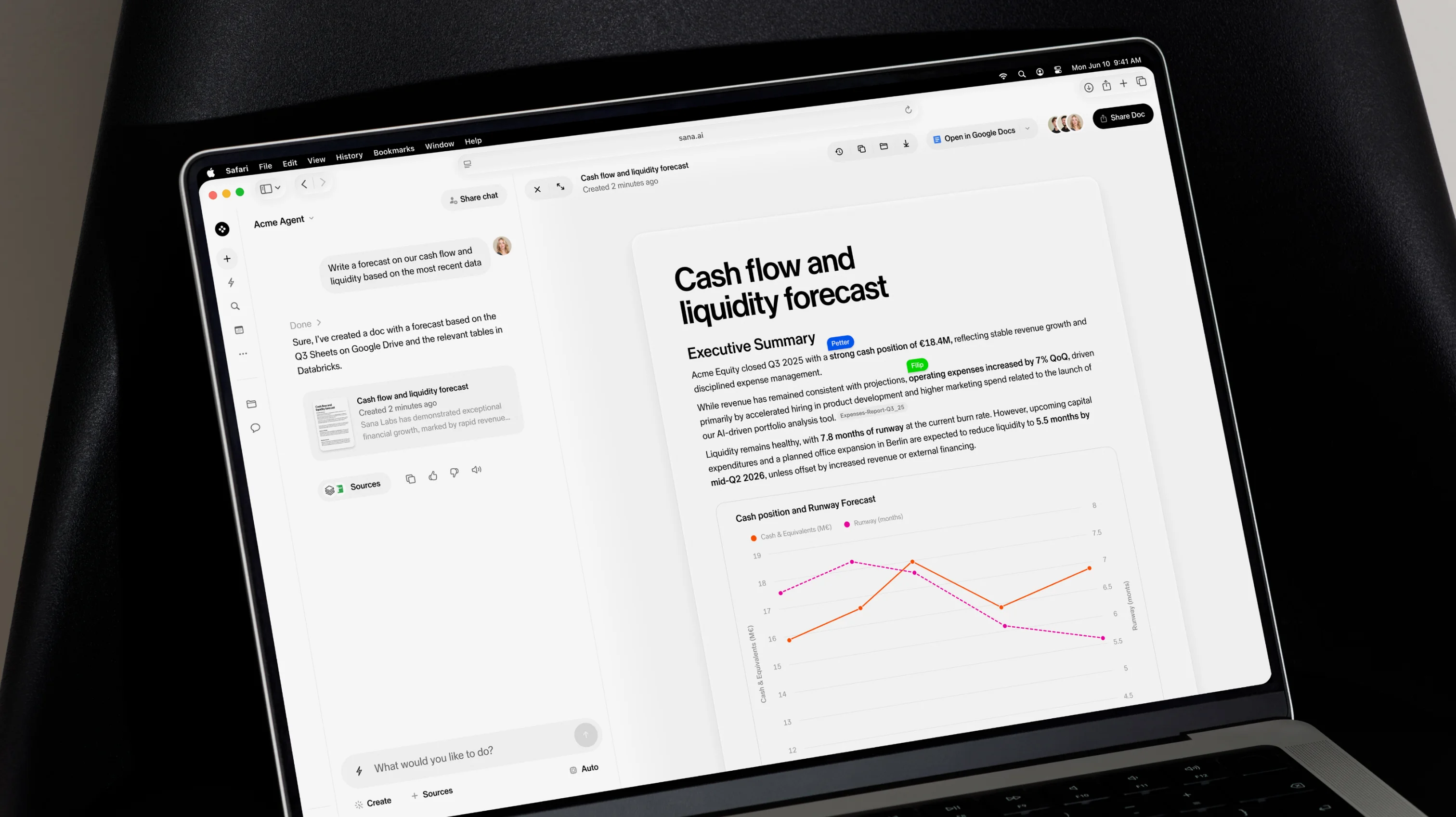 Generate documents from live sources