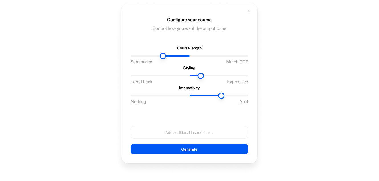 Turns static files into interactive courses 03